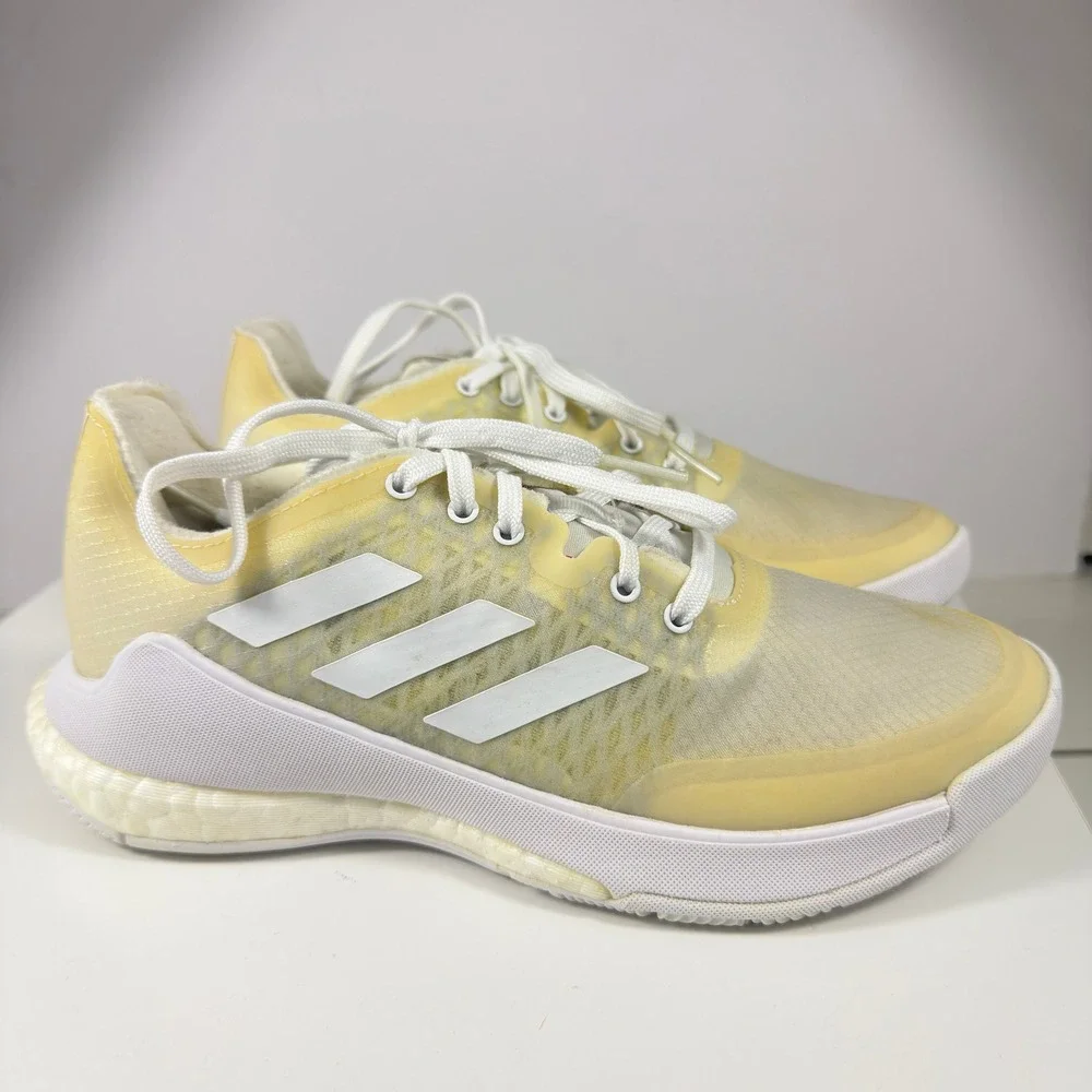 Adidas Crazyflight Volleyball Shoes Womens Size 5 Yellow White Boost EF2678